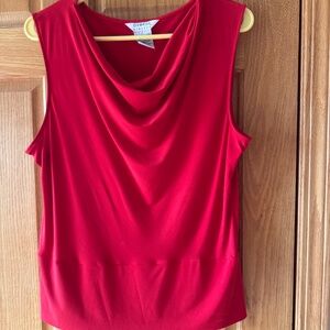 WOMEN'S GEORGE DRAPED NECK SLEEVELESS TOP - SIZE L - NWOT